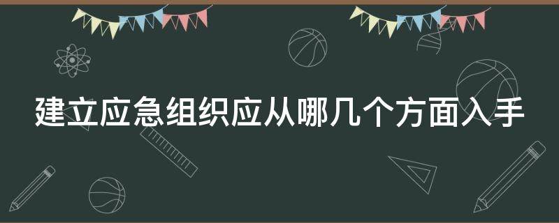 建立应急组织应从哪几个方面入手（建立应急组织应从哪几个方面入手a管理团队）