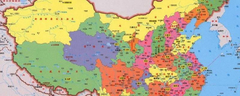 中国地图颜色各代表什么（中国地图的各种颜色代表什么）