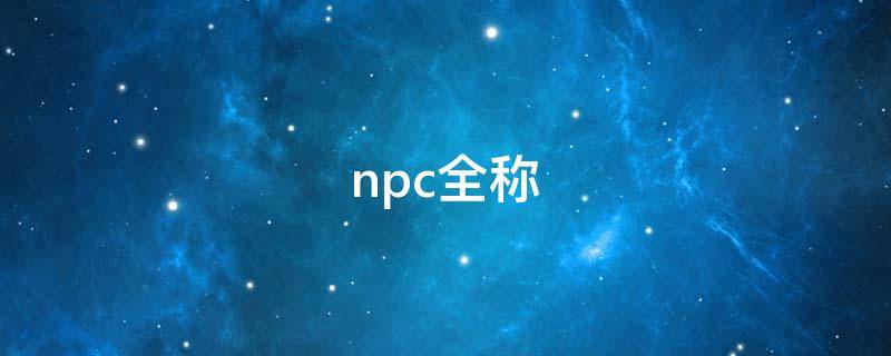 npc全称（npc全称全国人民代表大会）