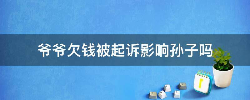 爷爷欠钱被起诉影响孙子吗（爷爷欠钱被法院执行会影响孙子吗）