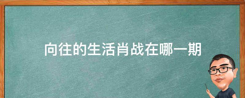 向往的生活肖战在哪一期（何炅邀请肖战上向往的生活）