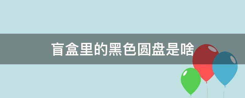 盲盒里的黑色圆盘是啥（盲盒中的小圆盘是什么）