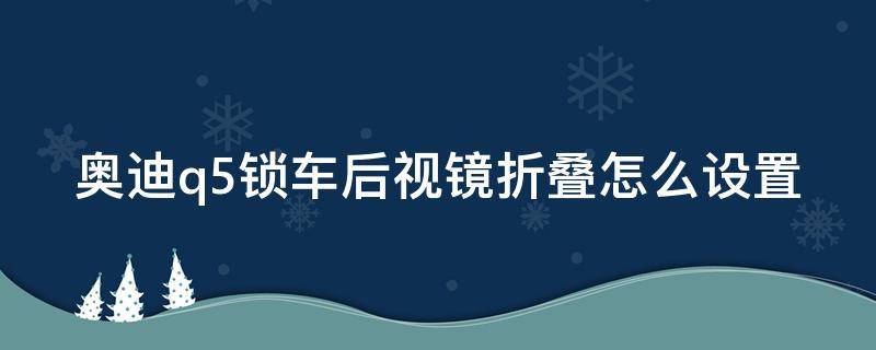 奥迪q5锁车后视镜折叠怎么设置 奥迪q5锁车后视镜折叠设置图解