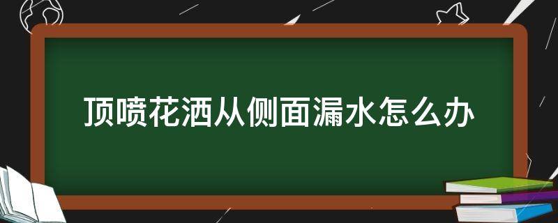 頂噴花灑從側(cè)面漏水怎么辦（花灑大噴頭從側(cè)面漏水怎么辦）