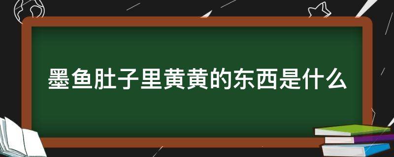 墨魚肚子里黃黃的東西是什么 墨魚里面黃黃的是啥