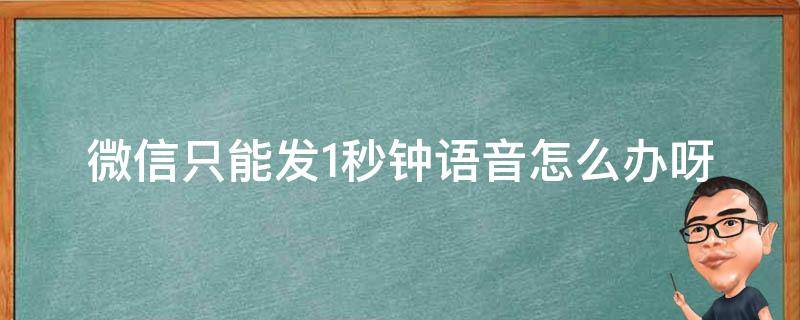 微信只能发1秒钟语音怎么办呀（微信只能发一秒钟语音怎么办）