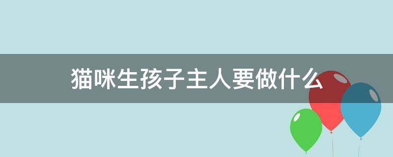 猫咪生孩子主人要做什么 猫咪生产主人要做什么