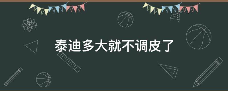 泰迪多大就不调皮了（泰迪几个月开始不调皮）