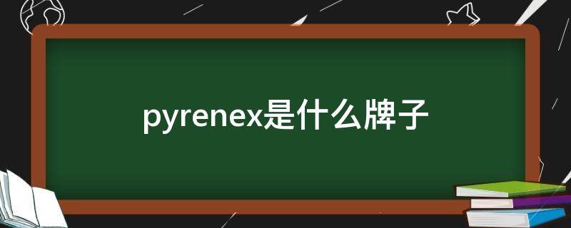 pyrenex是什么牌子（pyrenex是什么品牌）