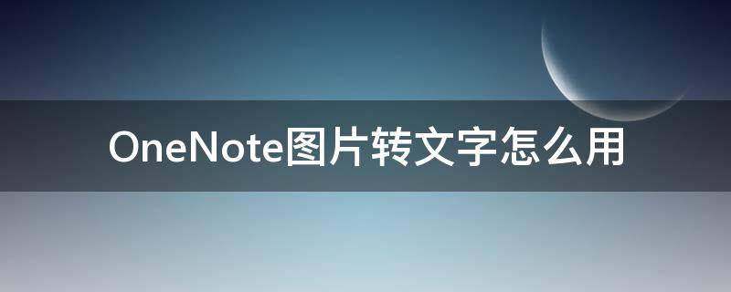 OneNote圖片轉(zhuǎn)文字怎么用 onenote2007圖片轉(zhuǎn)文字