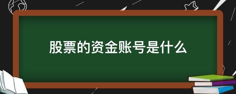 股票的资金账号是什么 股票的资金账号是什么意思