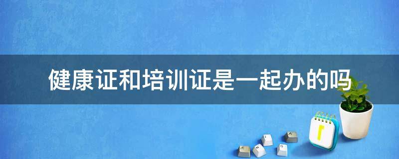 健康證和培訓(xùn)證是一起辦的嗎 健康培訓(xùn)證可以單獨(dú)辦嗎