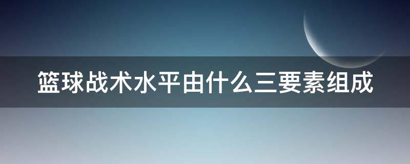 篮球战术水平由什么三要素组成 篮球技战术水平