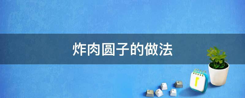 炸肉圆子的做法 炸肉丸子的做法大全视频