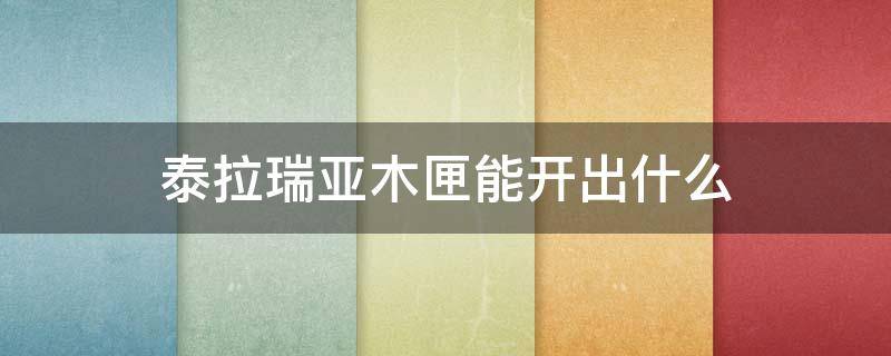 泰拉瑞亞木匣能開出什么（泰拉瑞亞1.4木匣能開出什么）