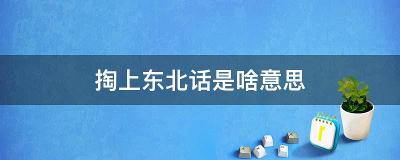 掏上東北話是啥意思 東北話掏上是什么意思