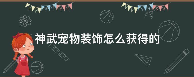 神武宠物装饰怎么获得的 神武手游宠物佩戴装饰