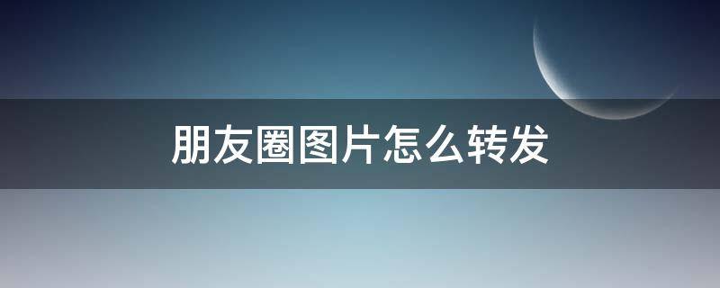 朋友圈图片怎么转发 转发别人朋友圈图片怎么转发