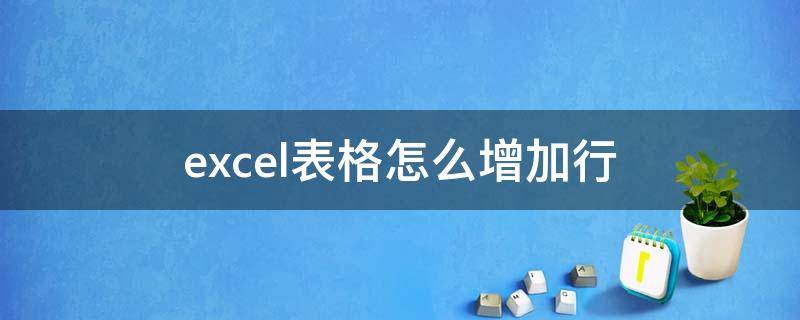 excel表格怎么增加行（excel表格怎么增加行列）