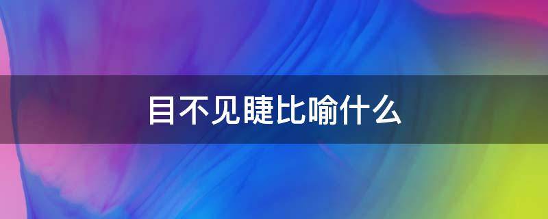 目不見睫比喻什么（目不交睫比喻）