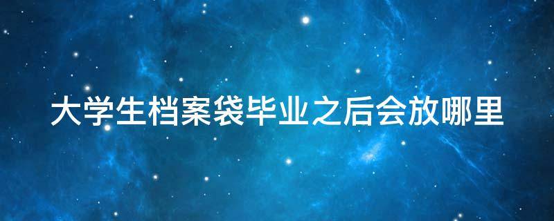 大学生档案袋毕业之后会放哪里 大学生档案袋毕业之后会放哪里长沙