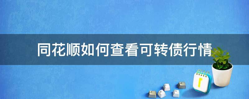 同花顺如何查看可转债行情（同花顺可转债换手率在哪里看）