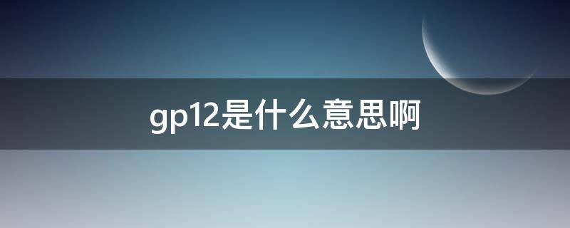 gp12是什么意思啊 gp12的定义