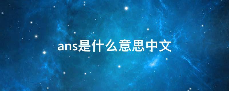 ans是什么意思中文（Orleans是什么意思中文）