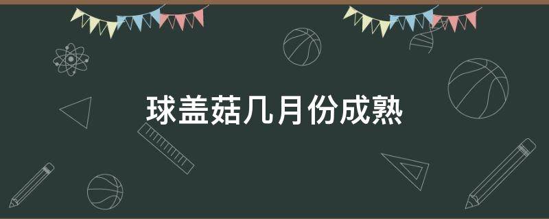 球盖菇几月份成熟（大球盖菇几月份种植）