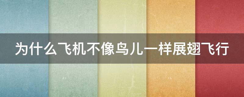 为什么飞机不像鸟儿一样展翅飞行（为什么飞机不像鸟儿一样展翅飞行2000米）