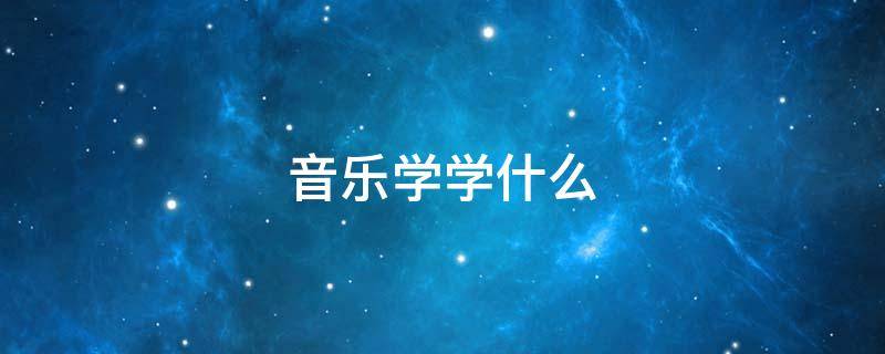 音乐学学什么（大学音乐学学什么）