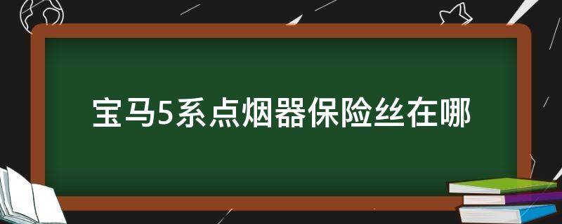 宝马5系点烟器保险丝在哪（宝马五系点烟器保险位置）