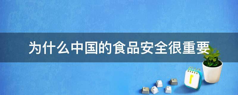 为什么中国的食品安全很重要 中国的食品安全的重要性