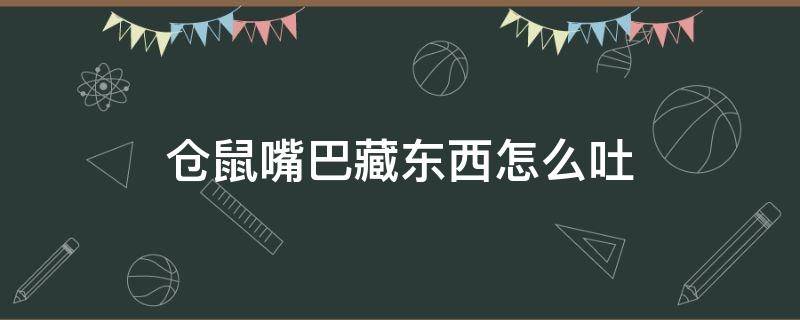 仓鼠嘴巴藏东西怎么吐 怎么让仓鼠把嘴里东西吐出来