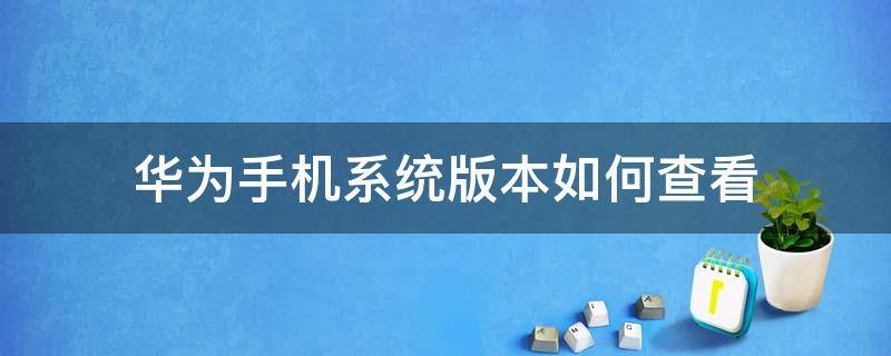 华为手机系统版本如何查看 如何查看华为手机系统的安卓版本