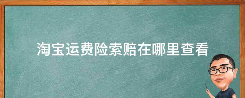 淘宝运费险索赔在哪里查看（怎么查看淘宝运费险理赔）