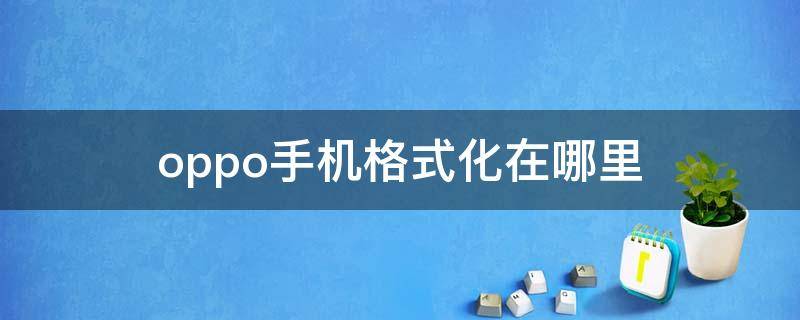 oppo手机格式化在哪里 oppo手机格式化在哪里找在设置哪个里面