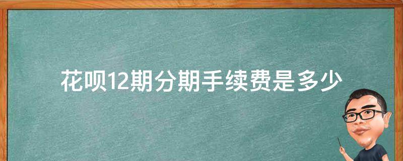 花唄12期分期手續(xù)費是多少（花唄多少錢可以分12期）