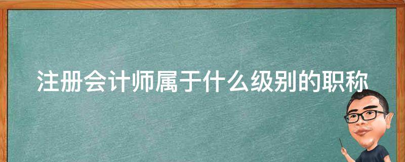 注册会计师属于什么级别的职称（注册会计师属于什么级别的职称）