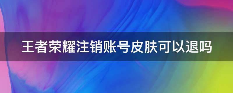 王者荣耀注销账号皮肤可以退吗（王者游戏帐号注销皮肤还会在吗）