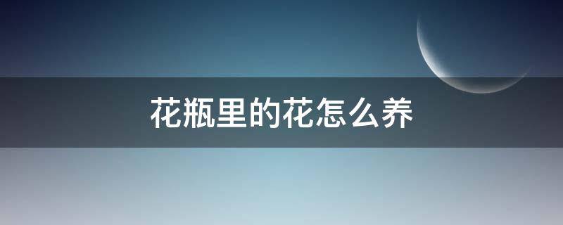 花瓶里的花怎么养 放在花瓶里的花怎么养