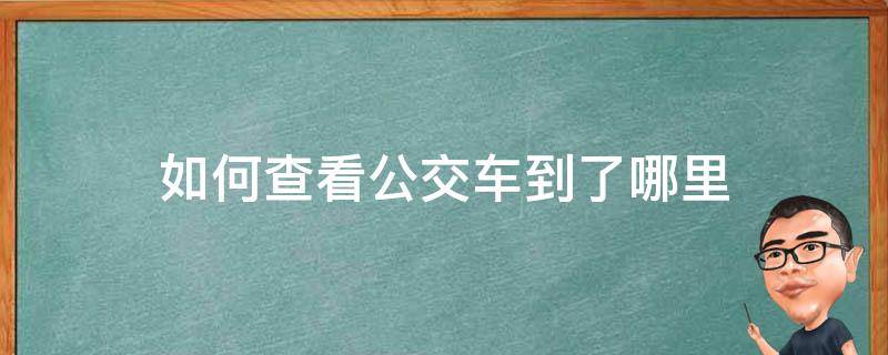 如何查看公交車到了哪里 怎么查看公交車到哪個(gè)位置了