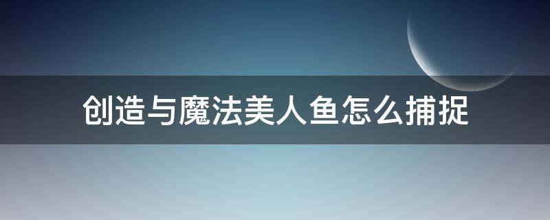 創(chuàng)造與魔法美人魚(yú)怎么捕捉 創(chuàng)造與魔法美人魚(yú)怎么抓