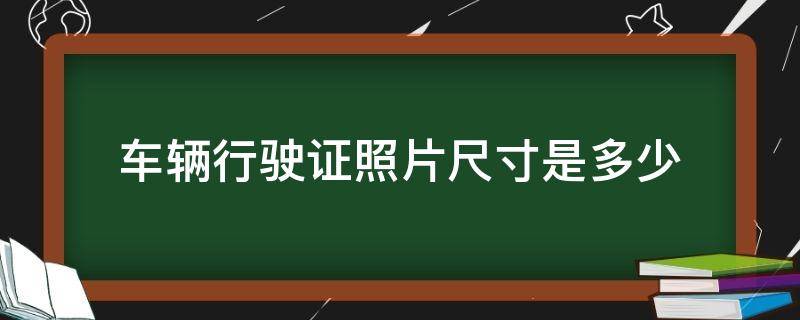 车辆行驶证照片尺寸是多少（行驶证照片尺寸是多少厘米）