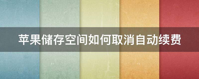 蘋果儲存空間如何取消自動續(xù)費（蘋果儲存空間如何取消自動續(xù)費服務(wù)）