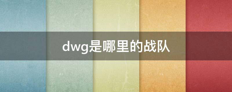 dwg是哪里的戰(zhàn)隊(duì)（DWG前身是什么戰(zhàn)隊(duì)）