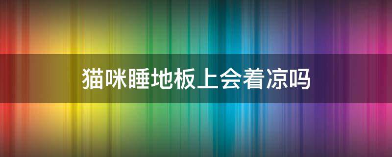 猫咪睡地板上会着凉吗 猫猫睡地板上会不会着凉