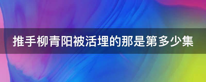 推手柳青阳被活埋的那是第多少集（推手柳青阳被活埋的那是第多少集出现的）