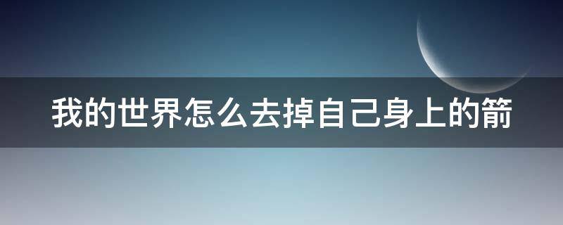 我的世界怎么去掉自己身上的箭（我的世界怎么去掉自己身上的箭矢）