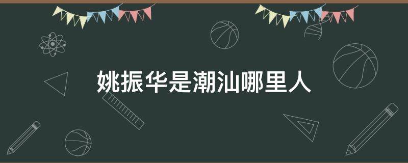 姚振华是潮汕哪里人（潮汕商会会长姚振华）